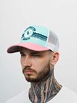 Бейсболка AMERICAN NEEDLE арт. SMU617B-HUNB Huntington Beach Riptide Valin (розовый / голубой)
